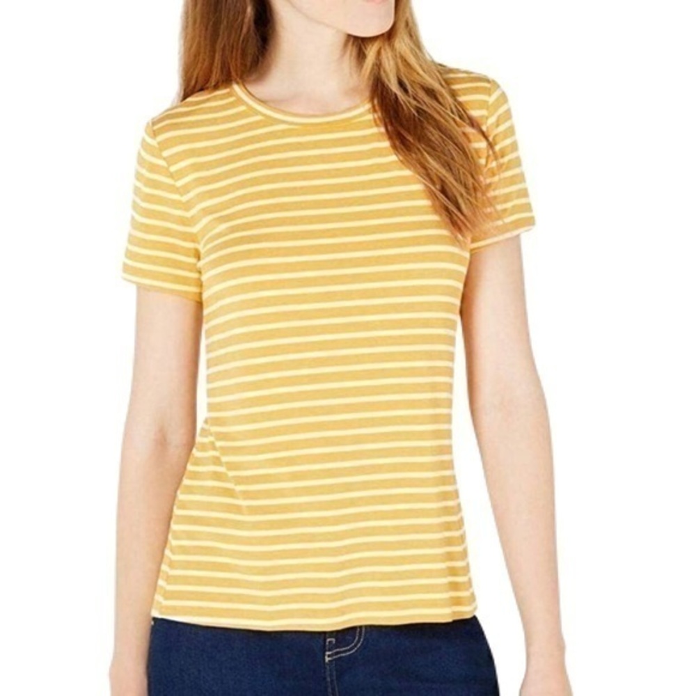 NWT Mason Jules Summer Yellow Striped T- Shirt